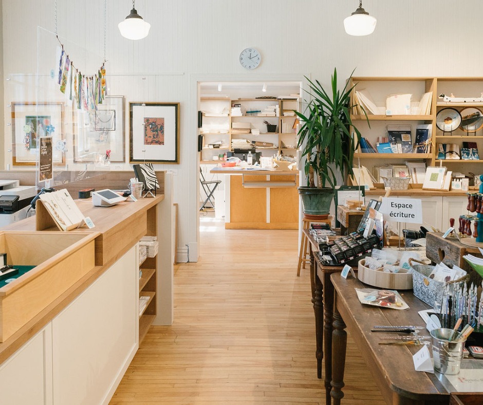 La boutique de la Papeterie Saint-Gille